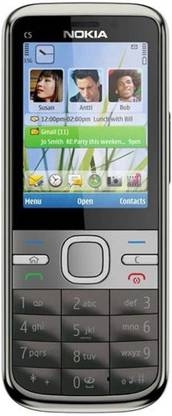Nokia C5-00 (Grey) – Stylish Symbian Feature Phone with 5MP Camera